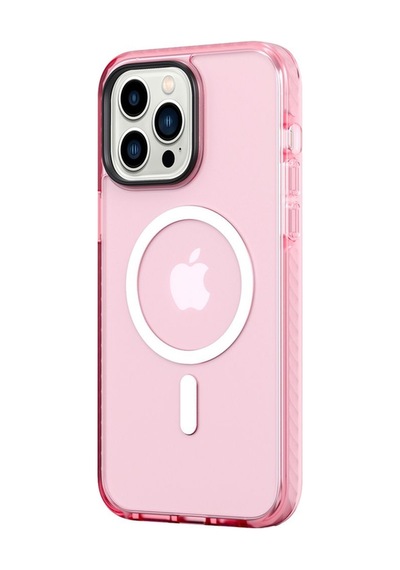 Rock Apple Uyumlu iPhone 14 Plus Shield Serisi Magsafe Anti Shock Kılıf Pembe Pembe