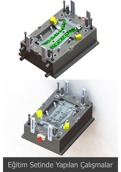 Solidworks Kalıp İleri. 3 Plakalı, Boynuz Maça, Jiggle Maça Uygulama Video Ders Eğitim Seti