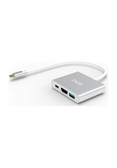 Inca Itpc-04txt Type-c Hub, 4k 30hz Hdmı, Usb 3.0, 100w Pd, Alüminyum Kasa Sku: Zeus8690010075130