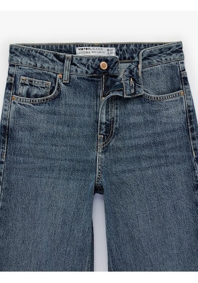 Koton Düğmeli Cepli Normal Bel Pamuklu Rahat Kalıp İspanyol Paça Denim Pantolon Orta İndigo 6sal40059md İndigo Koton Düğmeli Cepli Normal Bel Pamuklu Rahat Kalıp İspanyol Paça Denim Pantolon Orta İndigo 6sal40059md İndigo
