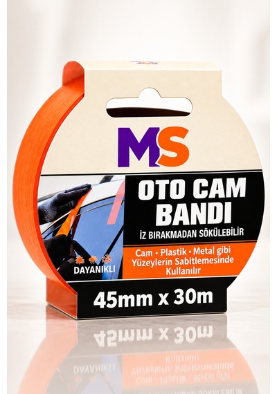 Araba Araç Dayanıklı Oto Cam Bandı 45 Mm X 30 Metre Sabitleme Tamir  İz Bırakmaz Güçlü Bantı 45x30 M