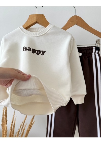 Magu Çocuk Pamuklu Baskılı Sweatshirt Ve Eşofman Takımı Çok Renkli