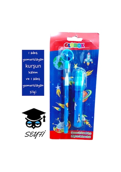 1 Adet Yumurtlayan Kurşun Kalem Ve 1 Adet Yumurtlayan Silgi Pembe