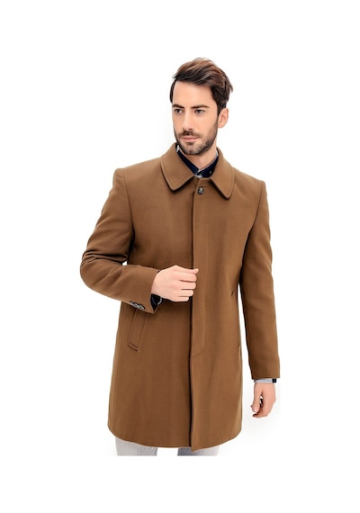 Plt8365 Dewberry Erkek Palto-Camel-Camel