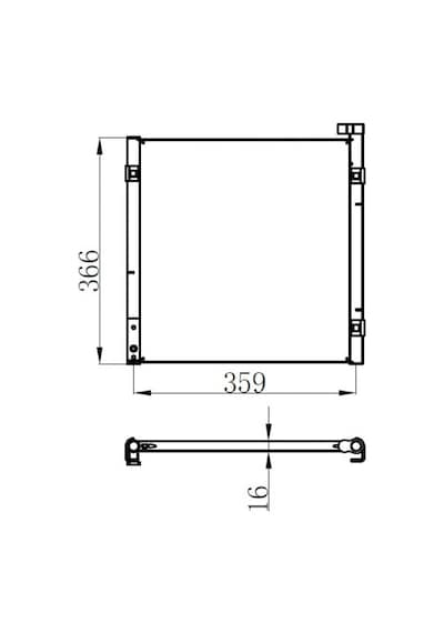 Klima - 838 - Kondenseri Honda Cıvıc 1.4i-1.5i-1.6i-1.8vtı 95 - - Dpmıx-hb - 340x375x16 Oto.-mek.