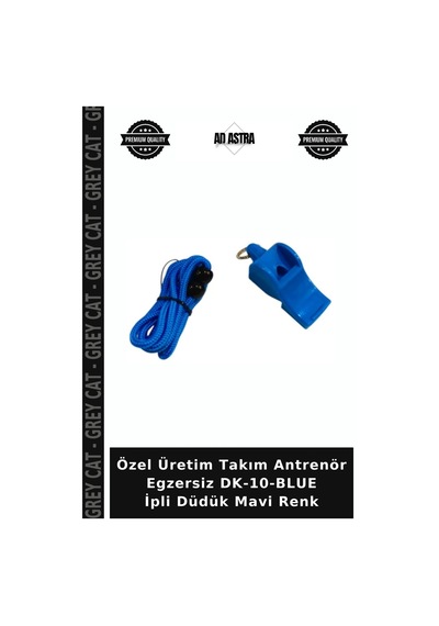 Özel Üretim Takım Antrenör Egzersiz Dk-10-blue İpli Düdük Mavi Renk