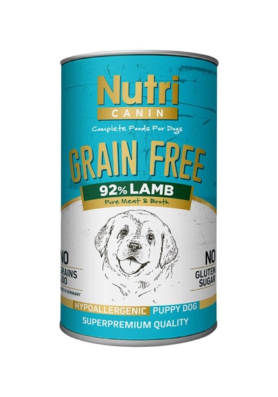 Nutri Canin Tahılsız %92 Kuzu Etli Konserve Yavru Köpek Maması 4 x 400 G