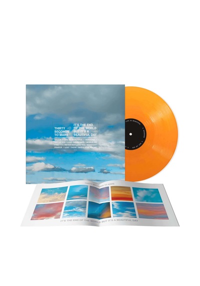 Thirty Seconds To Mars - It's The End Of The World But It's A Beautiful Day Opaque Orange Vinyl + Lithoprint - Plak
