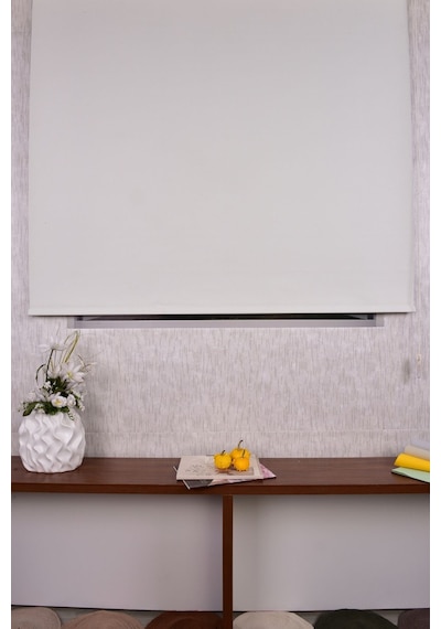 Krem Karartma Düz Etek Dilimsiz Krem Blackout Zebra Stor Güneşlik Perde 100 X 200