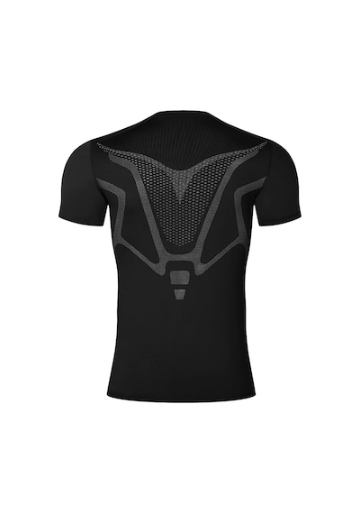 Ghassy Co. Erkek Ultra Esnek Koşu Egzersiz Hızlı Kuruma Nefes Alabilen Kısa Kollu Spor T-shirt siyah