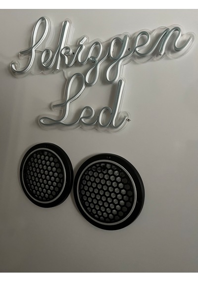 Sekizgen Led 16'lık Midrange Kapağı Piksel Neon Ledli 358 Animasyonlu 1 Takım 2 Kapak Kumandalı