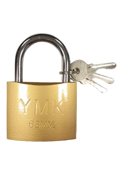 Ymk Asama Kilit Sarı Boyalı 63 Mm Extra Sağlam Gövde 3 Anahtarlı Ürün Kodu :ymk-1263b Ymk-63-mm