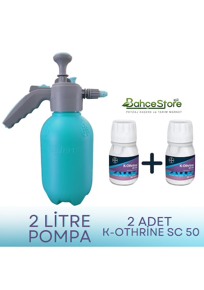 Bayer K-othrine Sc50 Haşere 2 x 50 ML + Pompası 2 L