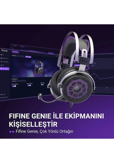 Fifine Ampligame H18v 7.1 Surround Open-back Oyuncu Kulaklığı