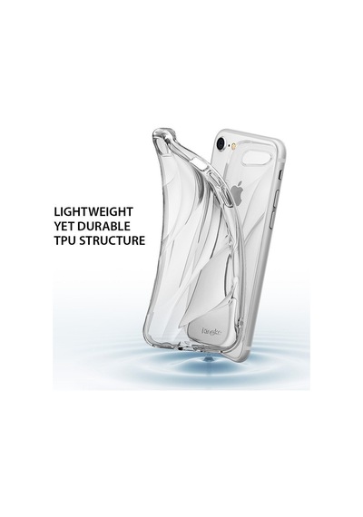 Ringke Flow Apple Uyumlu iPhone 7/8 İle Kılıf Crystal Clear 3d Dalga Efekti Hafif Esnek Şeffaf Transparan