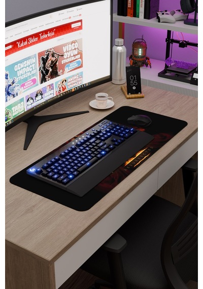 Diablo Kaymaz Dikişli Kauçuk Oyuncu Mousepad V5 - 70x30 Xl Gaming Mouse Pad Fare Altlığı