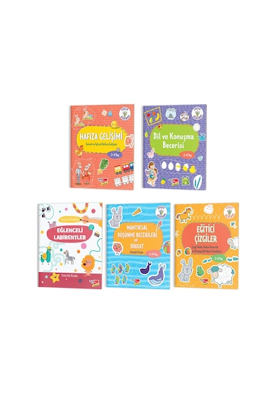 2-4 Yaş Evde Etkinlik Zeka ve Dikkat Gelişimi 5'Li Set