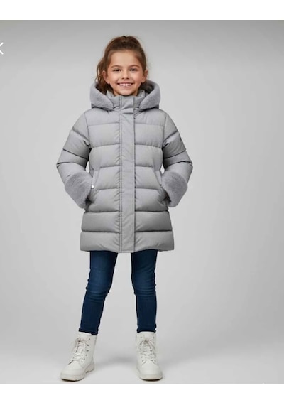 Boutiguestyles Kız Çocuk Şişme Mont Kürklü Gri Sedefli Işıltılı Çıkarılabilir Kapüşonlu Fermuarlı Gri Boutiguestyles Kız Çocuk Şişme Mont Kürklü Gri Sedefli Işıltılı Çıkarılabilir Kapüşonlu Fermuarlı Gri