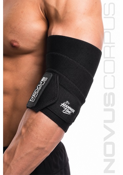 Fitness Dirsek Sargısı Sakatlık Önleyici Destekleyici Spor Dirseklik Elbow Wraps Crossfit Bandajı - 2 Adet - Siyah Desen