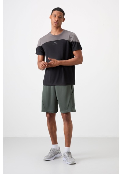 Tommy Life Siyah Polyester Nefes Alan Dokulu İnce Esnek Standart Fit Erkek Performans T-shirt - 88386 Siyah