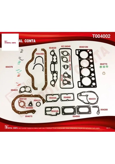 Motor Takım Conta Std.keçesiz R12 1300 Royal Conta 7701452153