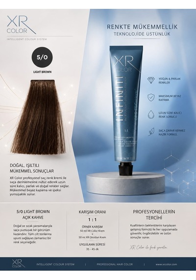 Xr Infınıtı Saç Boyası 5.0 Açık Kestane