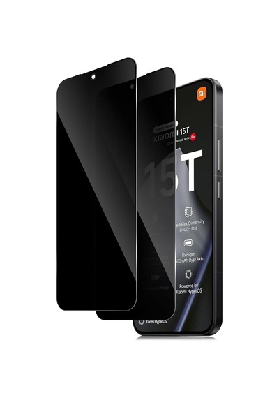Tr Mi 15t - Mi 15t Pro İle Uyumlu Hayalet Ekran Koruyucu Kırılmaz Cam Tam Kaplar Temperli Privacy