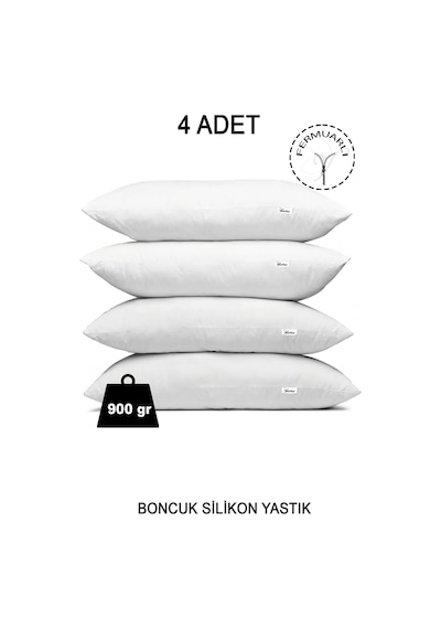 Vionel Home 4 Adet Fermuarlı Antialerjik Yastık Boncuk Silikon Pamuklu Kılıf 900 G