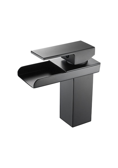 Rena Design Siyah Lavabo Bataryası Yeni Havza Model Yüksek Kalite Lüks Lavabo Musluğu Çift Girişli Armatür