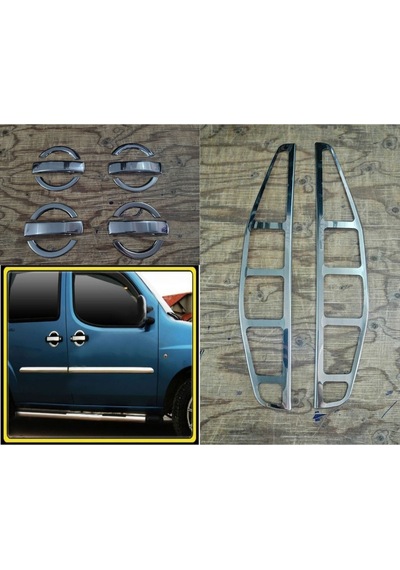 Fiat Doblo 2000-2006 Model Krom Yan Kapı Çıtası-kapı Kolu-stop Çe