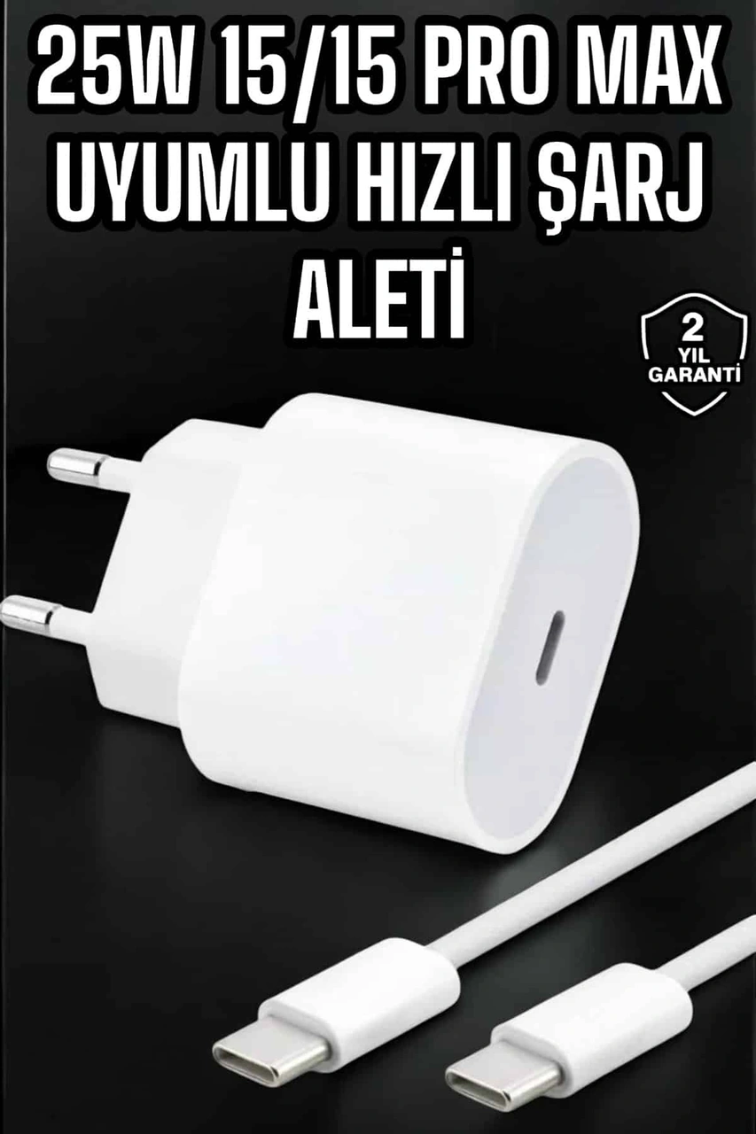 Güç Adaptörü Ve Kablosu Şarj Aleti 15/15 Pro Max Uyumlu Hızlı Şarj Standart