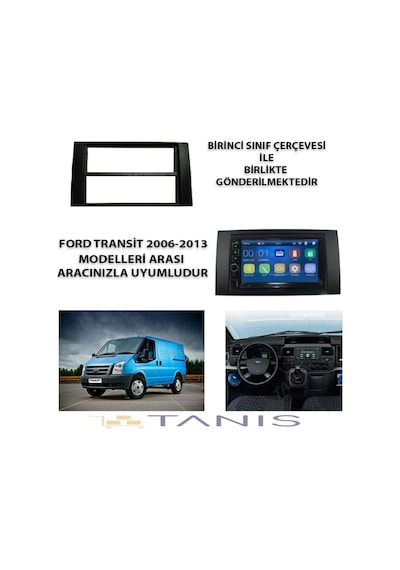 Ford Transit Multimedya Double Teyp Bt-Usb Dokunmatik Ekranlı