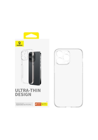 Baseus Apple Uyumlu iPhone  15 Pro Lucent Serisi Ultra İnce Transparan Kılıf