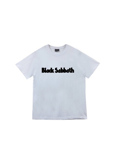Stoned&Fame Black Sabbath Baskılı Unisex %100 Pamuk Beyaz T-shirt Beyaz