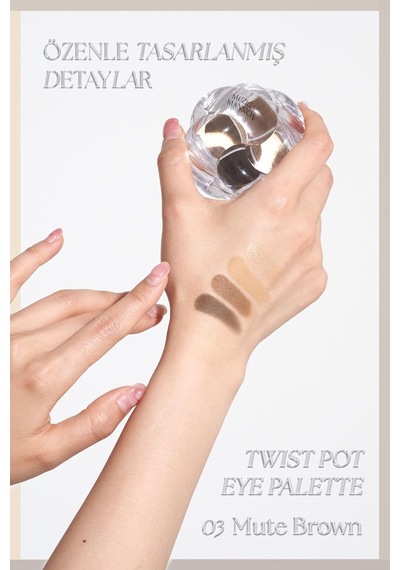 4'lü Far Paleti Mini Boy Icy Glow Set Twist Pot Eye Palette 03 Mute Brown Diğer