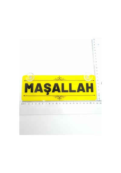 Maşallah Yazılı Vantuzlu Dekor Pleksi Plaka