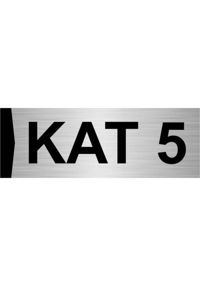 Kat 5 10x20cm Gümüş Renk Metal Yönlendirme Levhası