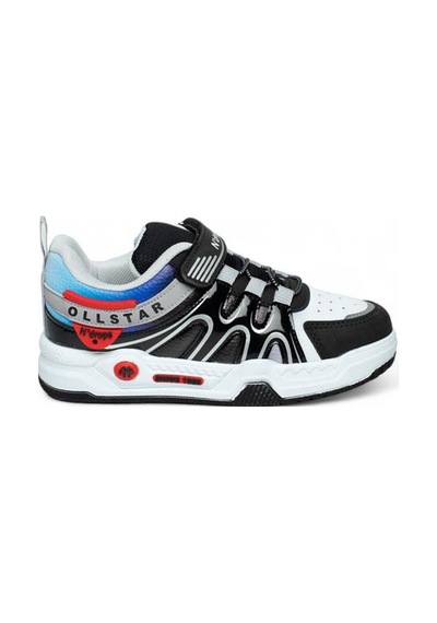 Ndrops 020-24 Deri Erkek Çocuk Sneaker Siyah Beyaz 26-30 Siyah