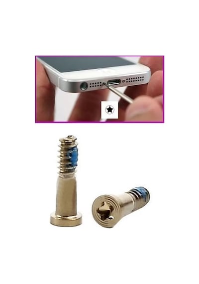 Apple Uyumlu iPhone 5s Alt Vida 2li Set Gold