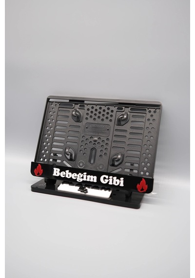 Bebeğim Gibi 3d Kabartmalı Siyah Pleksi Motor Plakalığı - 848647876