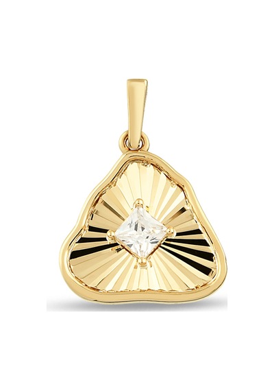 Debora Jewelry 14 Ayar Altın Taşlı Üçgen Model Kolye Ucu