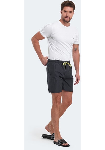Slazenger RENO Erkek Cepli Deniz Şortu Koyu Gri Mayo