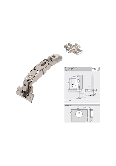 Blum 71t7550 Clip Top 155 0 Açılı Menteşe