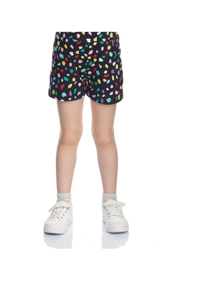Lovetti Kız Çocuk Cutouts Shape Desen Cepli Şort 8971 Çok Renkli