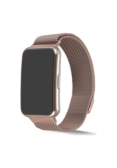Huawei Watch Fit Uyumlu Krd-01 Metal Zore Kordon-rose Gold