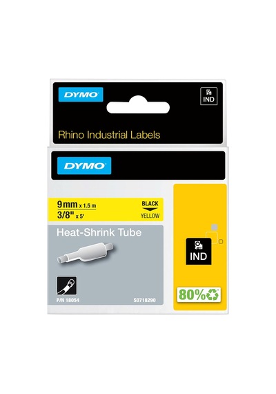 Rhinopro, Isıyla Küçülen Şerit 9 Mm X 1.5 Mt , Sarı/siyah - 18054 Genel