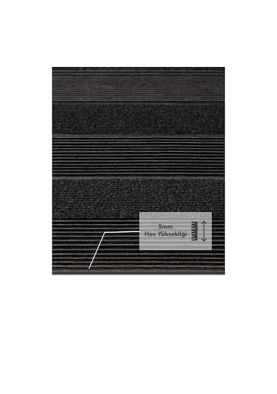 Ps034a Siyah Kaymaz Taban Nem Alıcı Toz Alıcı Kapı Önü Paspası Uv Dayanıklı 45x70 Cm