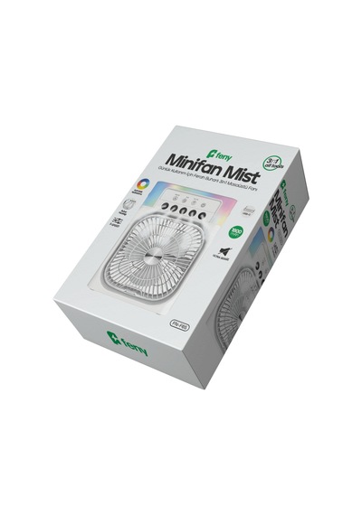 Feny Fn-f65, Beyaz, 3 Kademeli Hız, Buharlı Ferahlık, Rgb Aydınlatma, 6" Kanat, Masaüstü, Dahili 1800mah Bataryalı, Type-c Şarj Girişli, Vantilatör Feny Fn-f65, Beyaz, 3 Kademeli Hız, Buharlı Ferahlık, Rgb Aydınlatma, 6" Kanat, Masaüstü, Dahili 1800mah Bataryalı, Type-c Şarj Girişli, Vantilatör