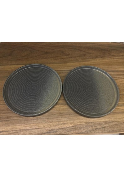 Dokulu Sunum Tabağı Büyük Yemek Tabağı Gourmet Düz Servis Tabağı Antrasit Düz Servis Tabağı Hornfels Diğer