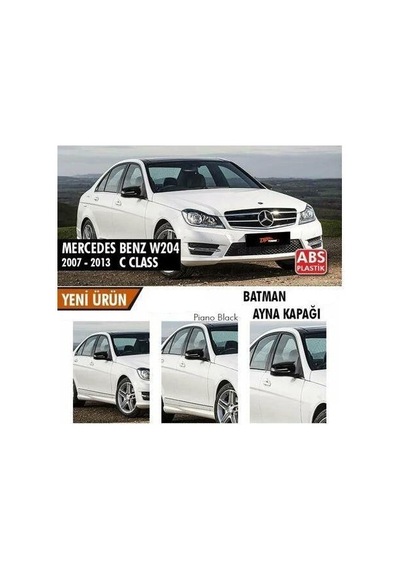 Ebal Otomotiv Mercedes W204 Batman Yarasa Ayna Kapağı Piano Black 2007-2014